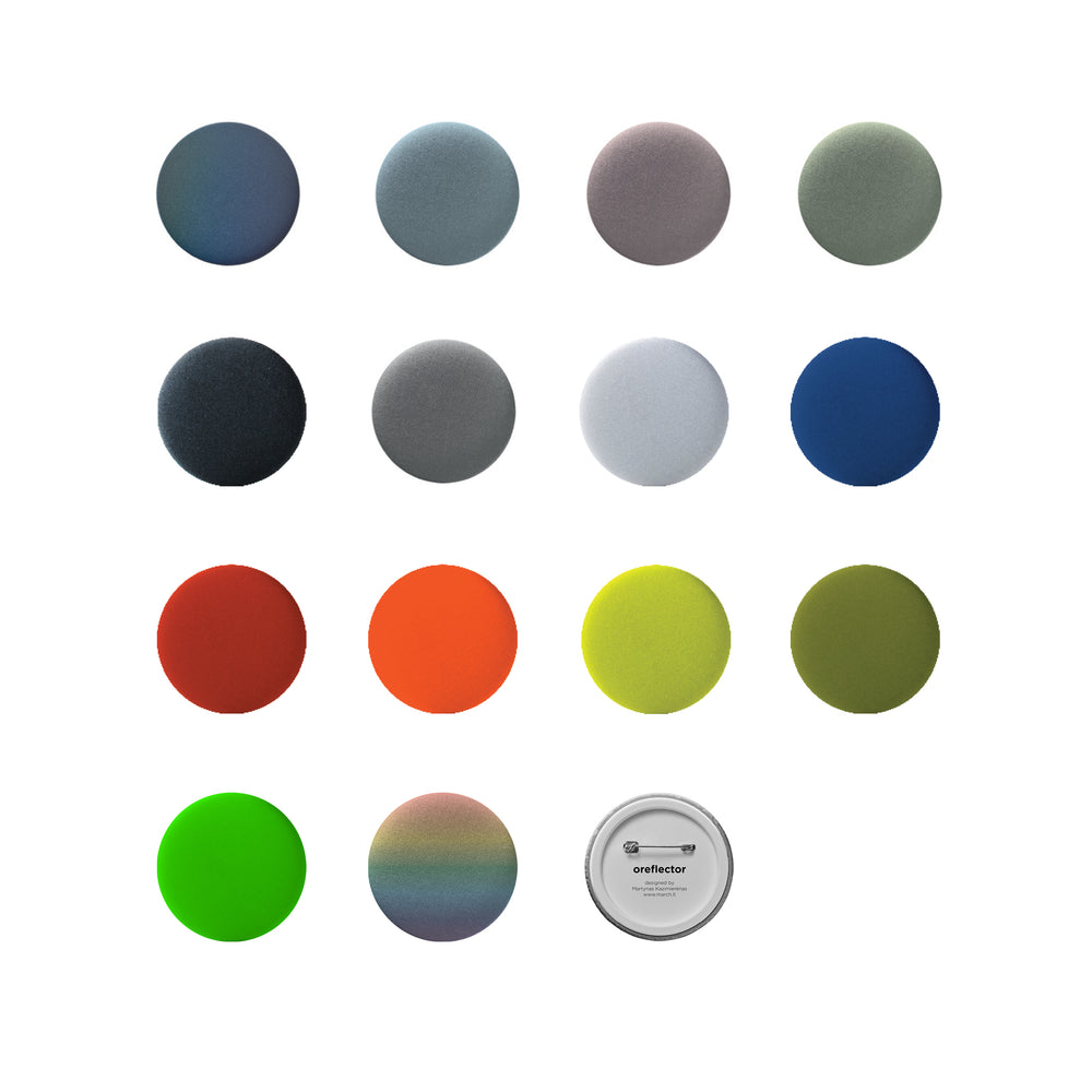 color palette of reflective badges